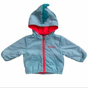 Columbia 3-6m fleece lined zip hooded jacket